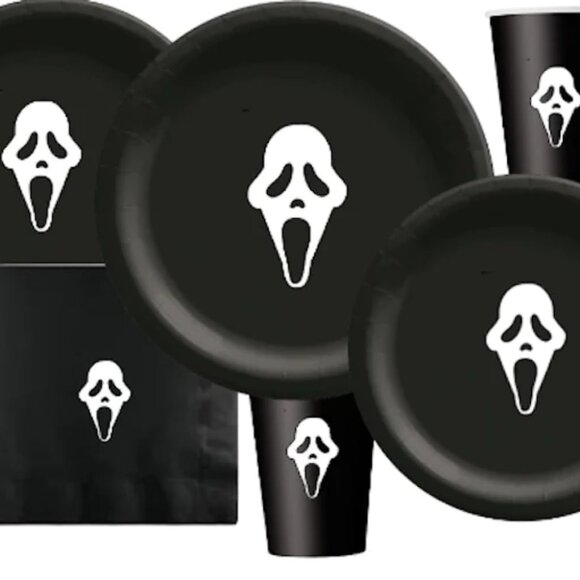Halloween Ghost- Screamz Party Plates-Cups-napkins set of 60 piece - Picture 1 of 3